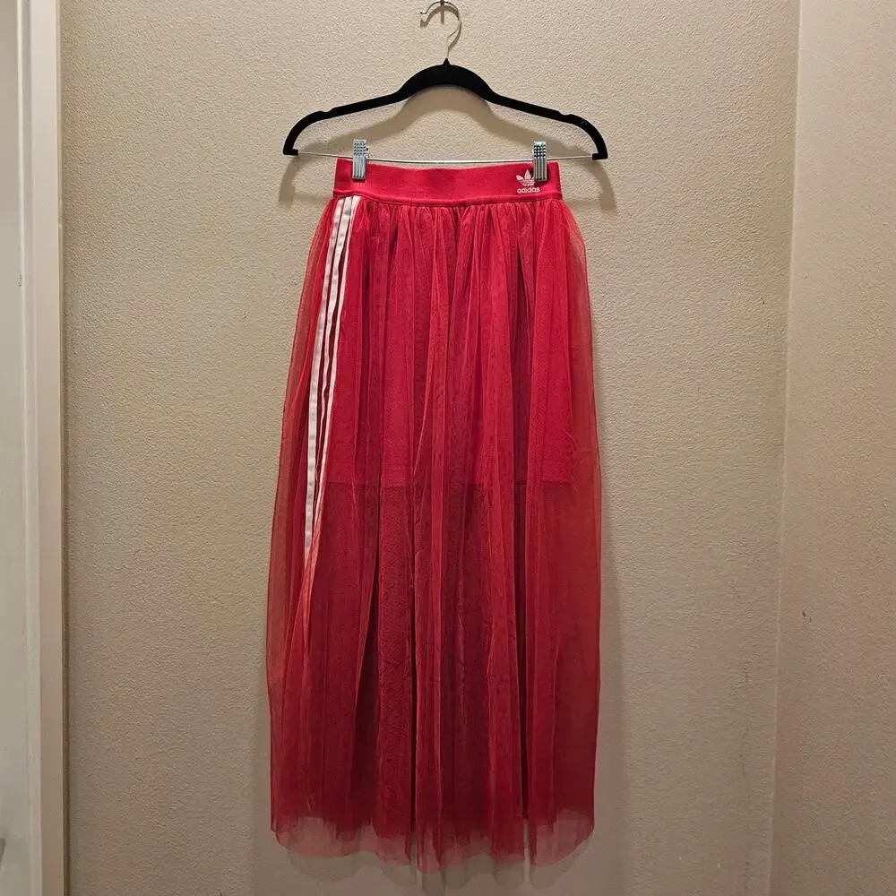 Adidas Originals Red Tulle Skirt Size XS - Picture 2 of 9